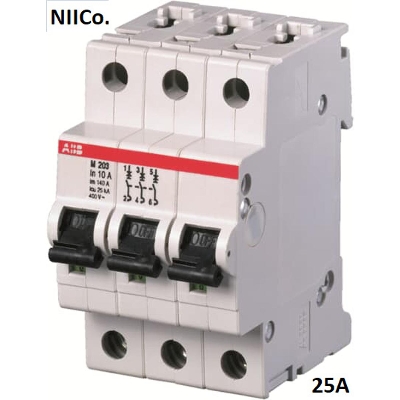 Picture of ABB Circuit Breaker Heavy Duty- MCB-Triple Pole 25 A ( Made In Germany)