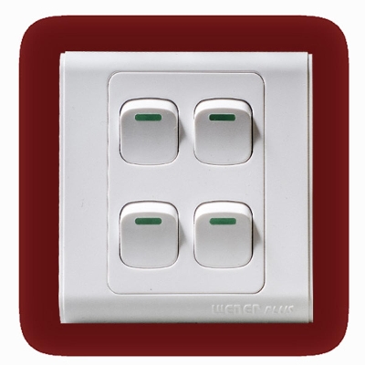 Picture of Switch Wener Plus 4 Gang 1 Way Wall Switch