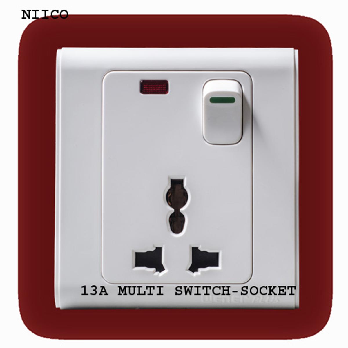 Picture of Switch Wener Plus 13 Ampere  Multi- Switch- Socket