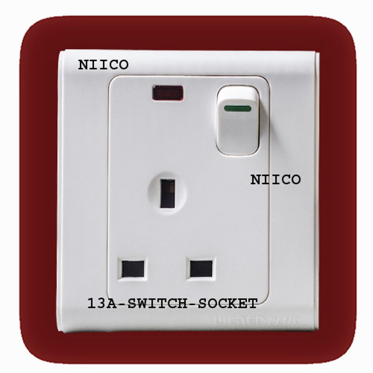 Picture of Switch Wener Plus Heavy Duty 13 Ampere  Switch- Socket
