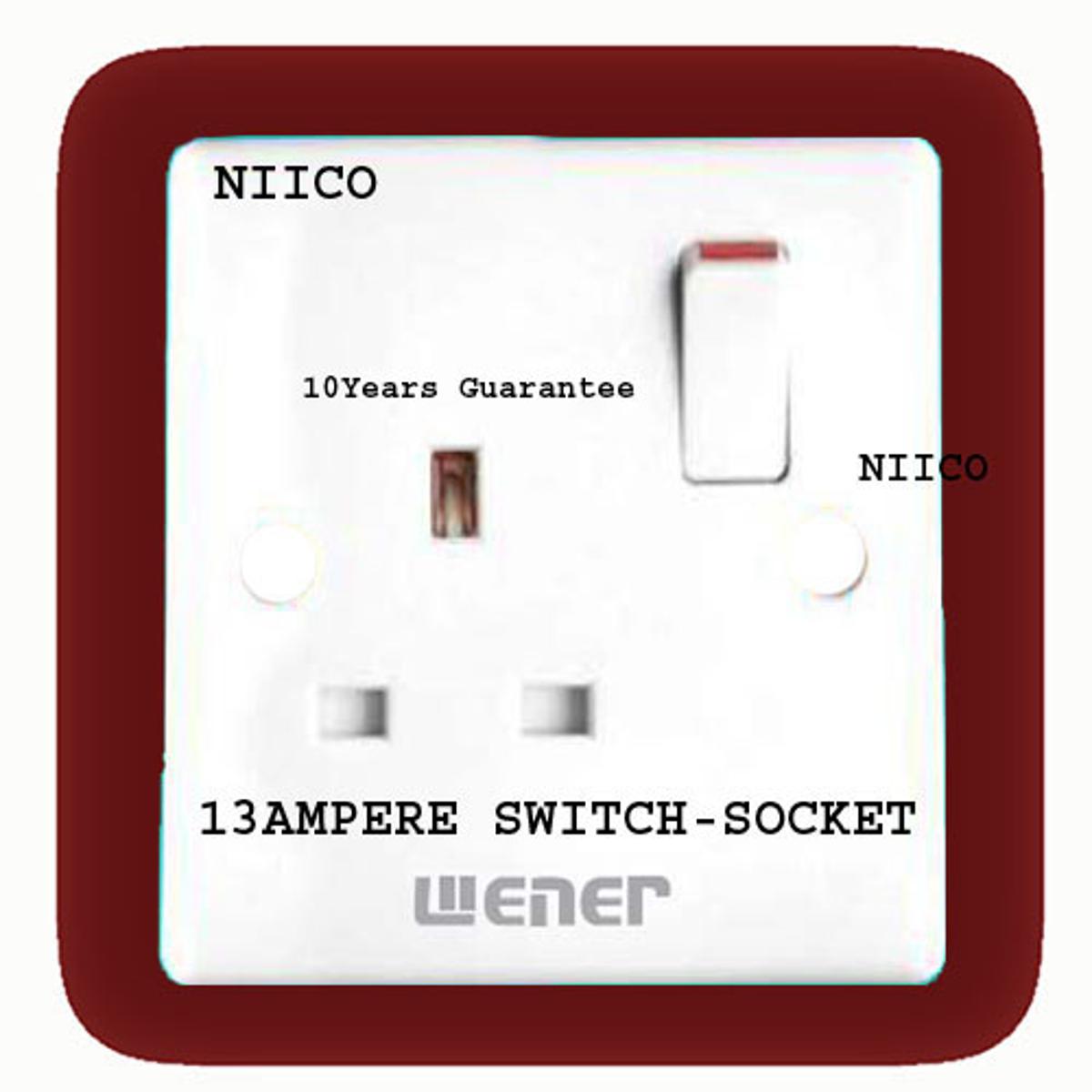 Picture of Wener 13 Ampere Switch-Socket-(10 Years Repless  Warranty)