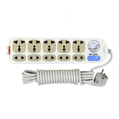 Picture of Multiplug 10-Port Socket HP-0555 - 5 Meter | Efficient Power Distribution with 16ft Reach for Ultimate Convenience