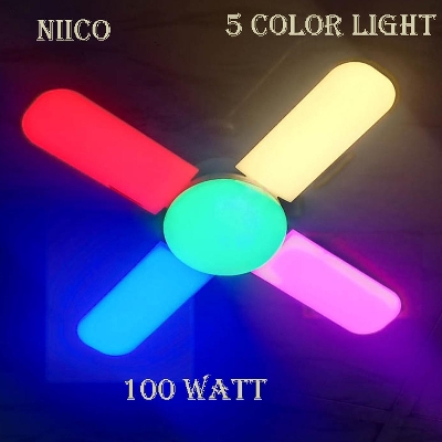 Picture of Foldable Led Fan 4 Blade Light , 5 Color Light- HEAVY DUTY BIG LIGHT(PIN FOLDER)