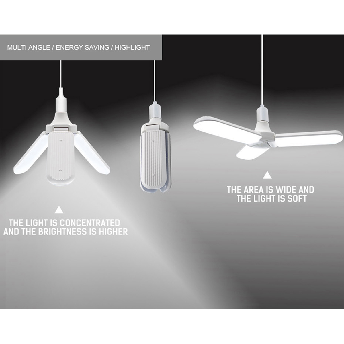 Picture of LED Light Foldable Fan Blade LED Light Bulb - 45 Watt (Single Piece) | Illuminate Your Space with an Efficient and Bright Lighting Solution