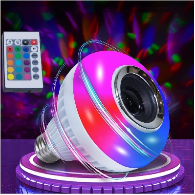 Picture of High-quality Smart Music Led Light Bulb With Remote Control and Bluetooth Speaker