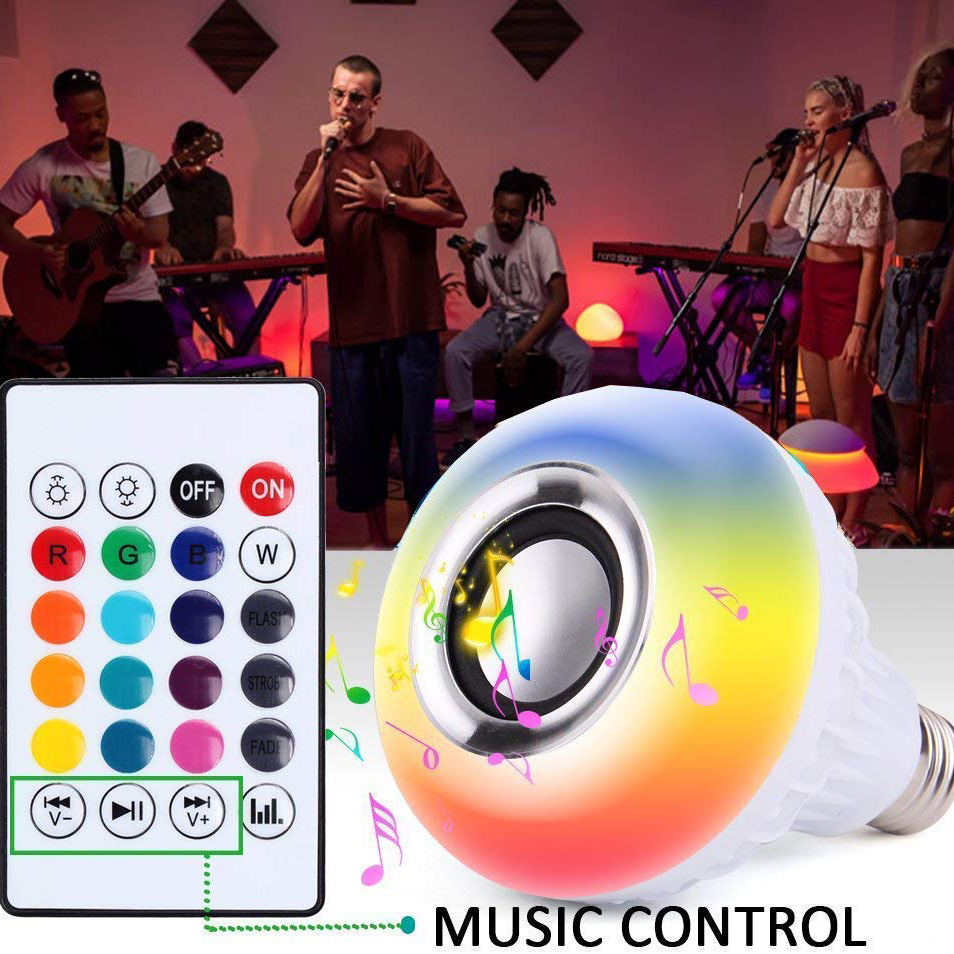 Picture of High-quality Smart Music Led Light Bulb With Remote Control and Bluetooth Speaker