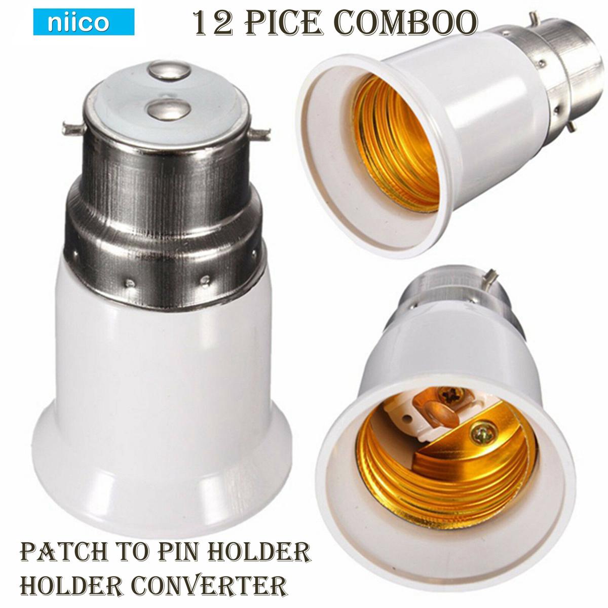 Picture of Bulb Base Socket Holder Converter (Patch To Pin) -12 Pice Comboo