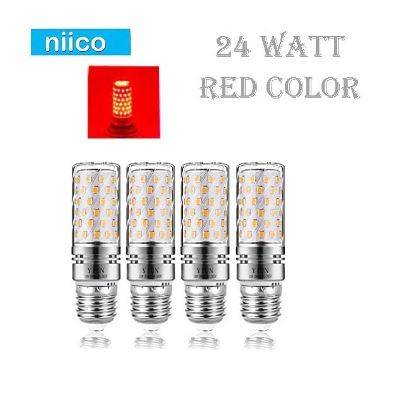 Picture of LED 24 Watt Exclusive Candle Light Bulb  -Red Color(Pass Type Holder)