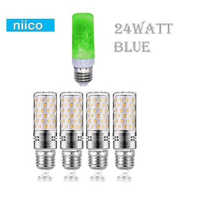 Picture of LED 24 Watt Exclusive Candle Light Bulb -Blue Color(Pass Type Holder)-One Pice