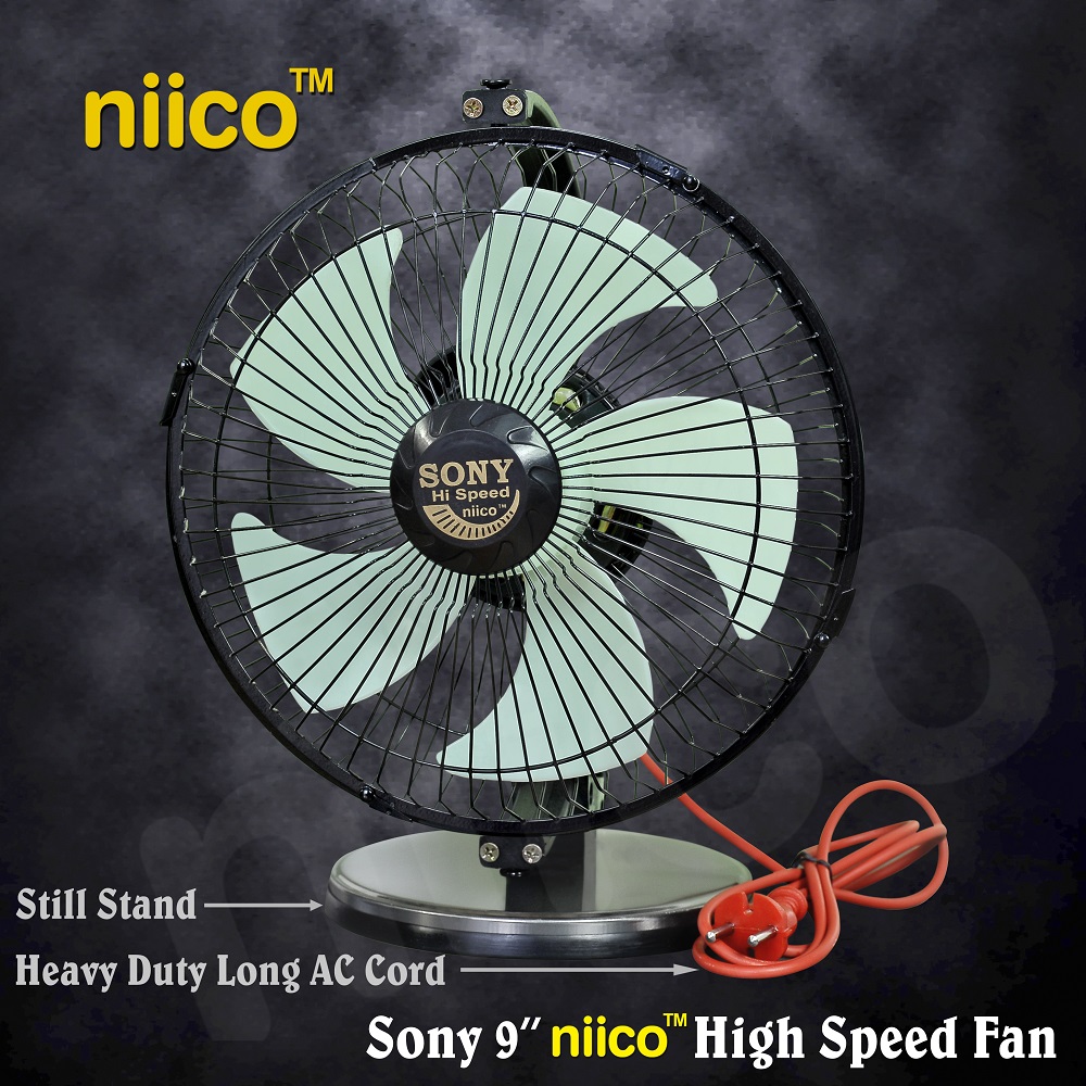 Picture of Sony High Speed niico Fan Business Class - 5 pakha ( 9")-Steel Stand-1 years Warranty)