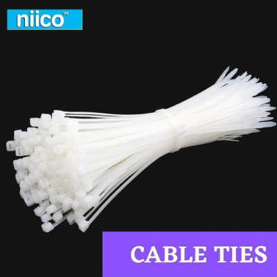 Picture of Cable Ties 4 Inch 3 X 100 mm White Color Durable Nylon Self-Locking Electric Zip Tie-100 PCS Packet (Bundle)