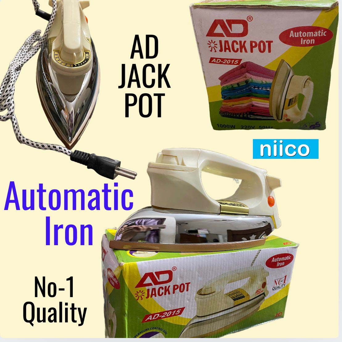 Picture of Jackpot Automatic Heavy Weight Dry Iron - Iron Machine Jackport/Nova/Hawking - Effortlessly Iron Clothes With Automatic Heavy-Weight Dry Iron:1 Year Warranty