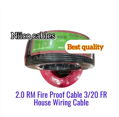 Picture of Niico House Waring Cable 2.0 RM Fireproof Copper cable 1 coil - 2.0 rm 3/20 Copper cable Black Color -(5 Year Warranty )-95 Guz=284 Foot Copper Wire