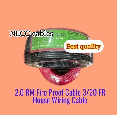 Picture of Niico House Waring Cable 2.0 RM Fireproof Copper cable 1 coil - 2.0 rm 3/20 Copper cable Black Color -(5 Year Warranty )-95 Guz=284 Foot Copper Wire
