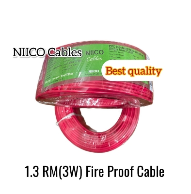 Picture of Niico House Waring Cable 1.3 RM Fireproof Copper cable 1 coil - 1.3 rm (3-W) 3/22 Copper cable Red Color -(5 Year Warranty )-95 Guz=284 Foot Copper Wire