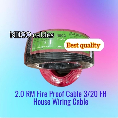 Picture of Niico House Waring Cable 2.0 RM Fireproof Copper cable 10 Guz - 2.0 rm 3/20 Copper cable Black Color -(5 Year Warranty )-0 Guz=30 Foot Copper Wire