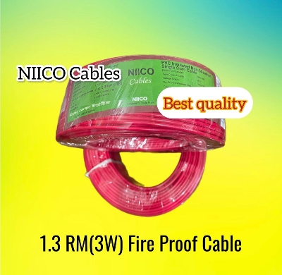 Picture of 1.3 RM Fireproof Niico House Waring Copper cable 50 Guz - 1.3 rm (3-W) 3/22 Copper cable Red Color -(5 Year Warranty )-50 Guz=150  Foot Copper Wire