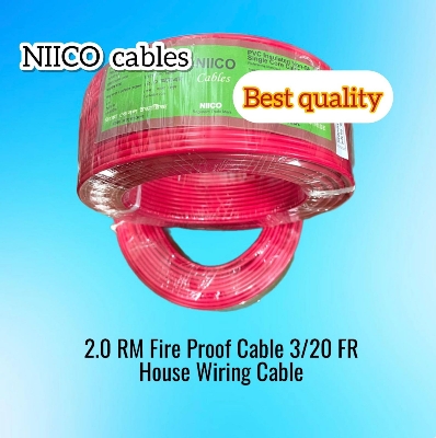 Picture of Niico House Waring Cable 2.0 RM Fireproof Copper cable 20 Guj - 2.0 rm 3/20 Copper cable Red Color -(5 Year Warranty )-20 Guz=60 Foot Copper Wire