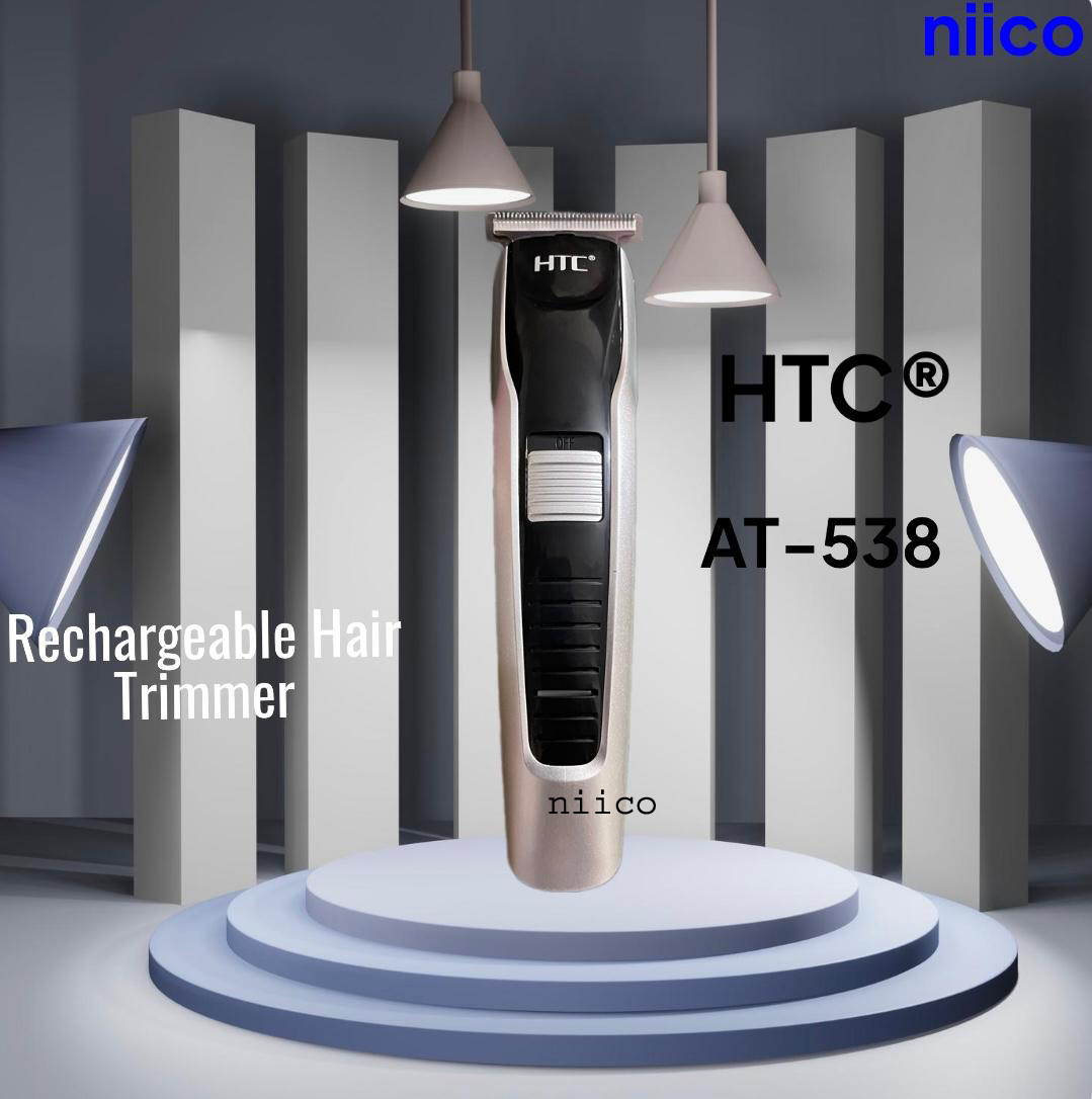 Picture of HTC Professional Rechargeable Hair Clipper  Durable Trimmer for Men Model:AT-538-4 Clip -Using Time -45 Minutes