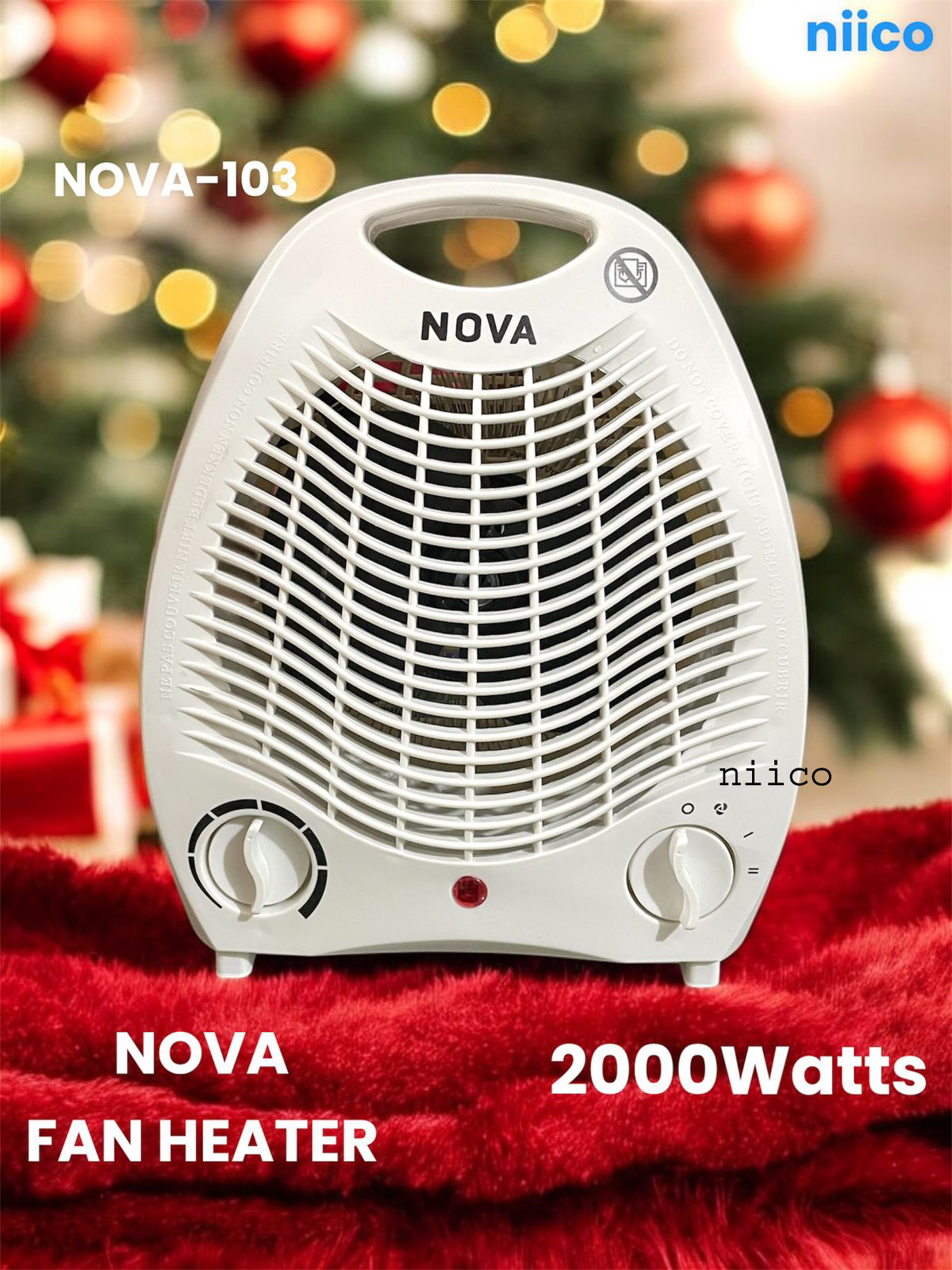 Picture of NOVA Heavy Duty Electric Fan Room Heater 2000W Model: Nova-103( 6 Month Warranty )