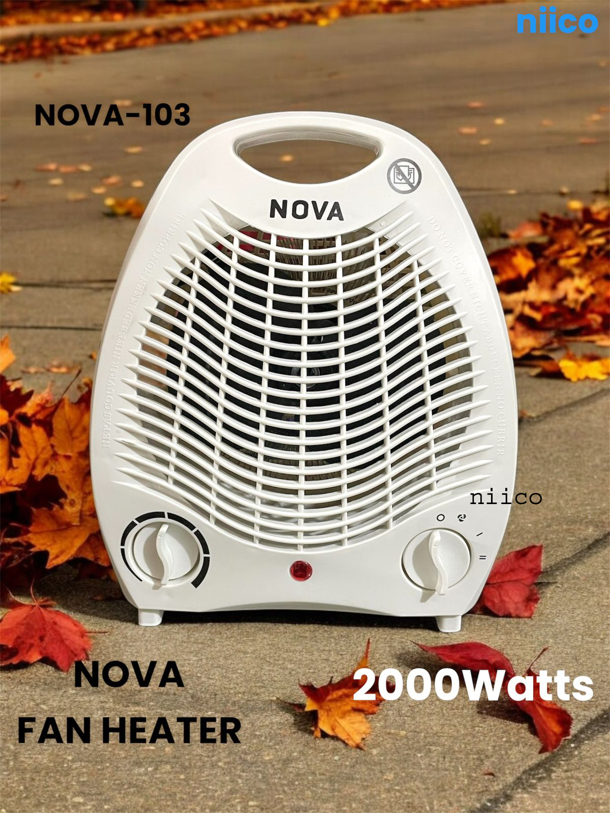 Picture of NOVA Heavy Duty Electric Fan Room Heater 2000W Model: Nova-103( 6 Month Warranty )