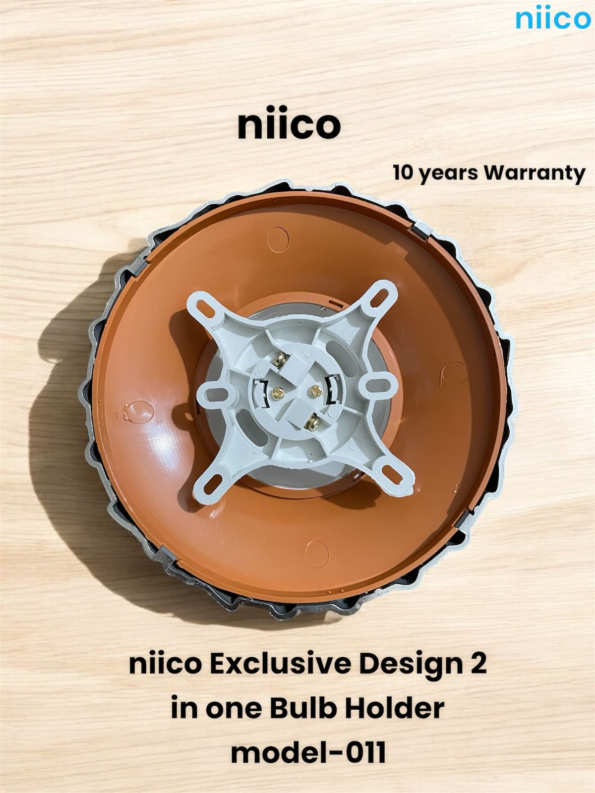 Picture of NIICO Exclusive Design 2 in 1 Bulb Holder Model-011 =1 Pice -(10 Year Warranty)