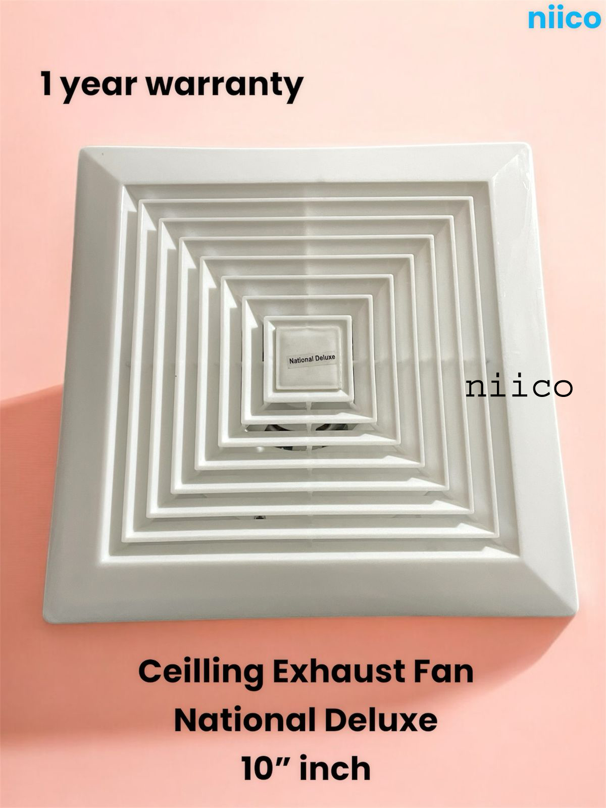 Picture of National Deluxe 10 inch Ceiling Exhust fan  =1 Year warranty Size
