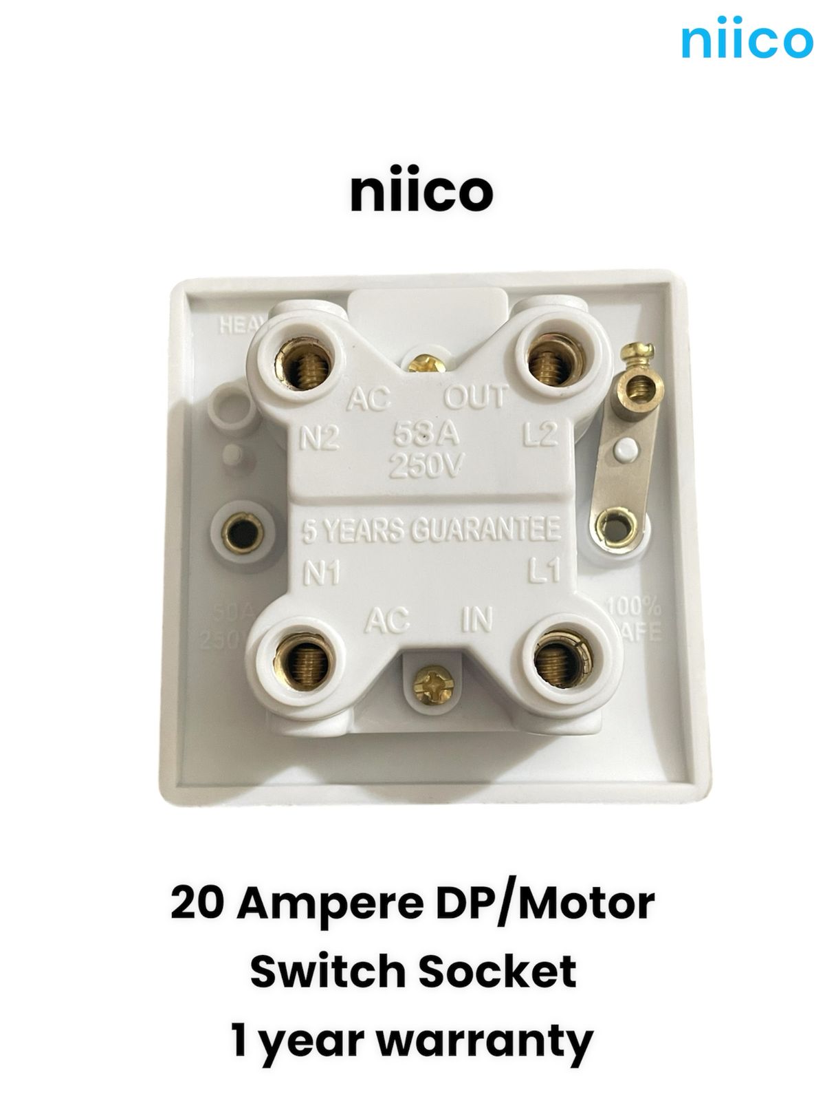 Picture of Niico Heavy Duty  20 Ampere DP/ Motor Switch (2 Years Repless Warranty)