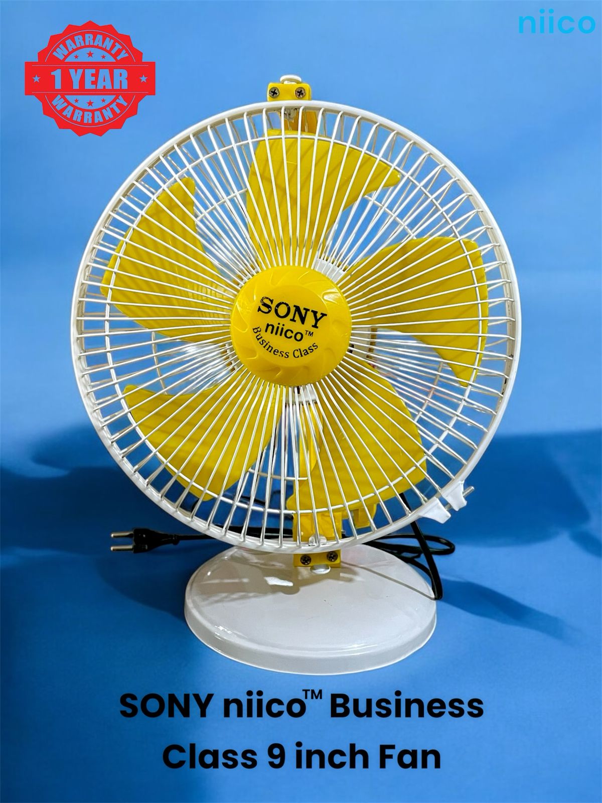Picture of 9 inchi  Business Class Soundless High Speed Sony niico Fan(One Year Warranty)-Yellow Color