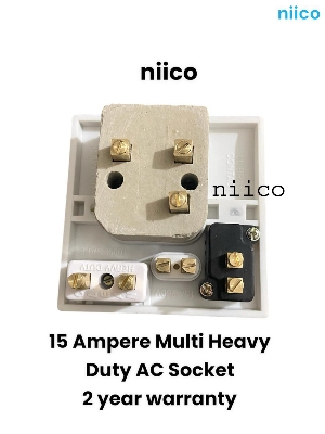 Picture of Niico 15 Ampere Heavy Duty Multi AC Socket= (2 Years Repless Warranty)