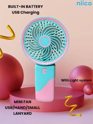 Picture of Mini USB Lithium battery Heavy Duty Rechargeable Portable Handheld cooling Fan LANYARD  - Model=S075 -2(1 Year warranty )