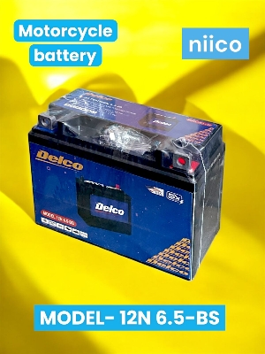 Picture of 12 Volt Cunia Motorcycle  Battery Maintenance Free Model-12N 6.5-BS (12Volt 6.5 Ah)-3 Month Warranty