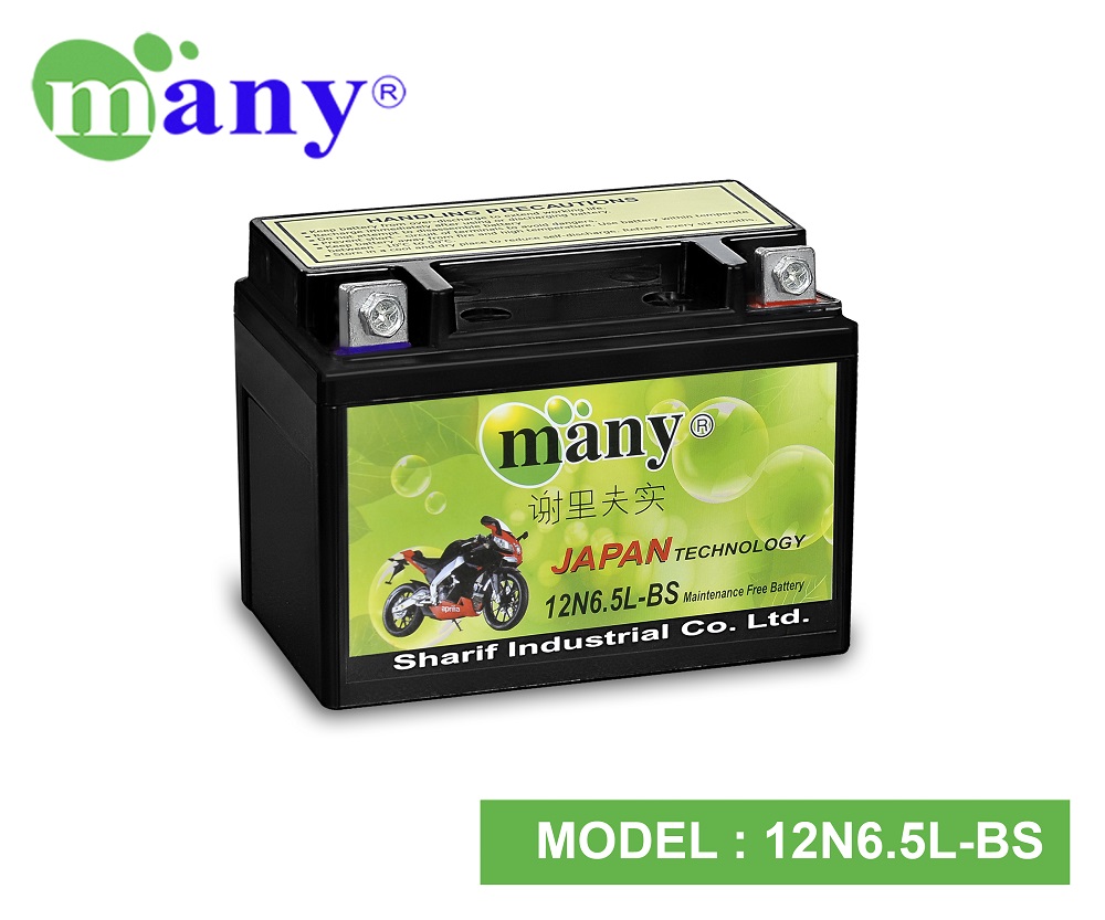 Picture of Many Maintenance Free Bike Battery Model-12N6.5L-BS (12V6.5Ah)
