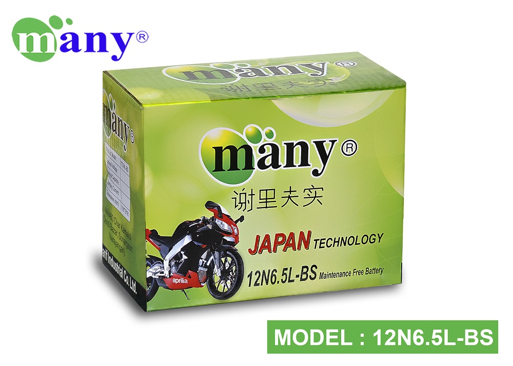 Picture of Many Maintenance Free Bike Battery Model-12N6.5L-BS (12V6.5Ah)