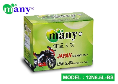 Picture of Many Maintenance Free Bike Battery Model-12N6.5L-BS (12V6.5Ah)