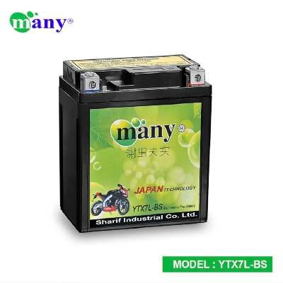 Picture of Many Maintenance Free Bike Battery Model-YTX7L-BS (12V7Ah)