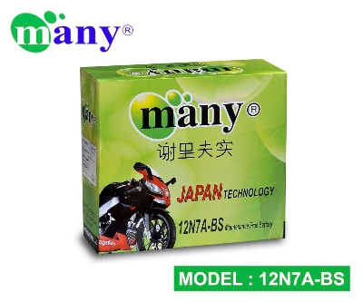 Picture of Many Maintenance Free Bike Battery Model-12N7A-BS (12V7Ah)