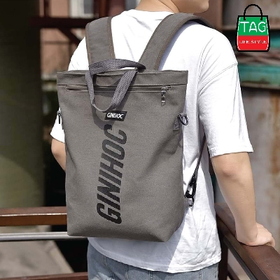 Picture of TAG Lifestyle Classic 3 in 1 Laptop Backpack Grey Color for Men/Women Canvas Crossbody bag Convertible Backpack Messenger Shoulder Bag Business Briefcase Travel Handbag for Men and Women