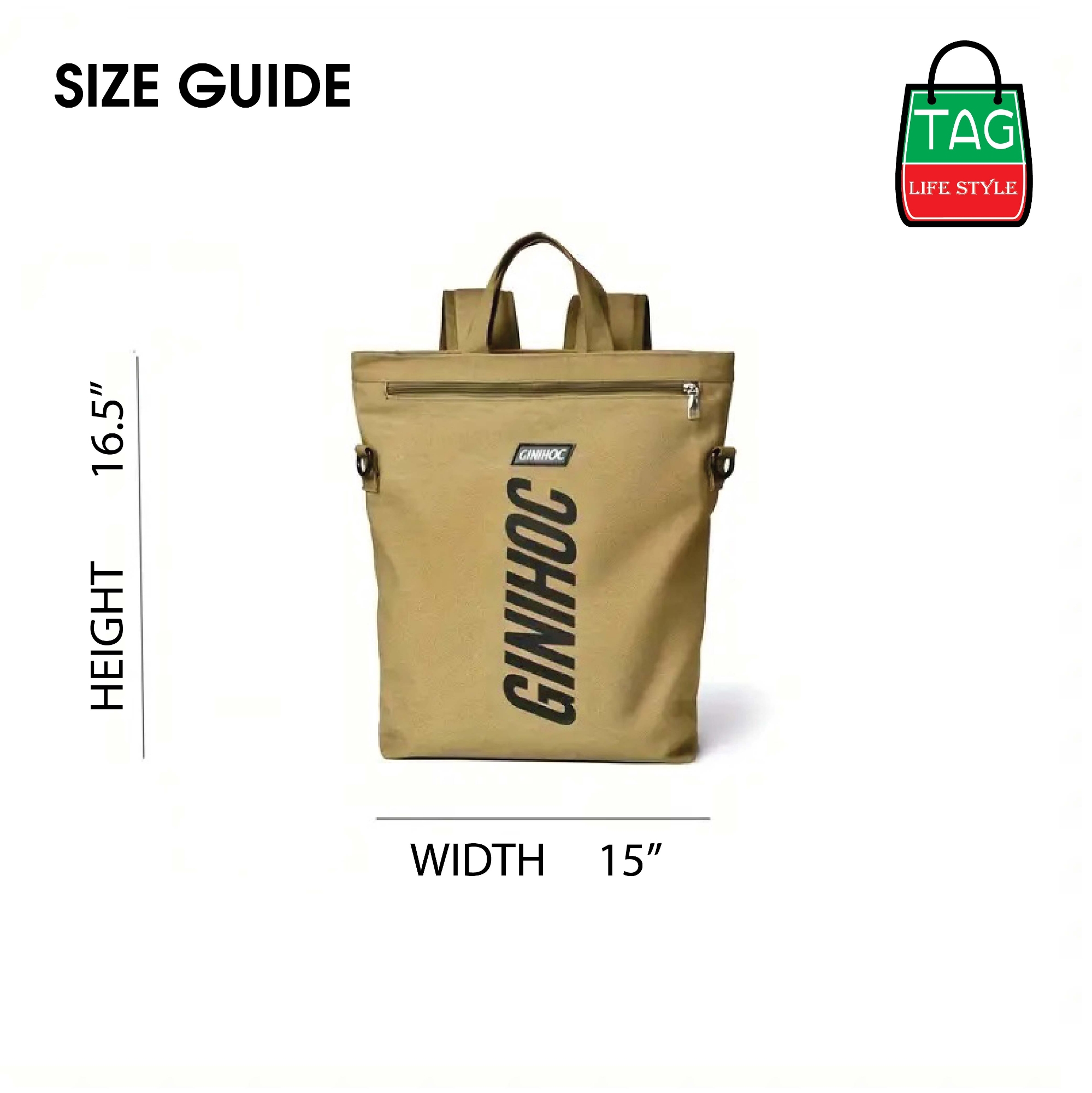 Picture of TAG Lifestyle Classic 3 in 1 Laptop Backpack Brown Color for Men/Women Canvas Crossbody bag Convertible Backpack Messenger Shoulder Bag Business Briefcase Travel Handbag for Men and Women
