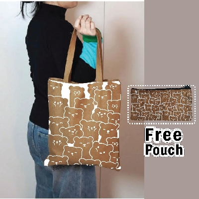 Picture of TAG Lifestyle Canvas Tote Bag, Stylish Canvas Bag, Hand and Shoulder Bag for University, College student -Trendy Fashionable Tote Bag for Women and Girls