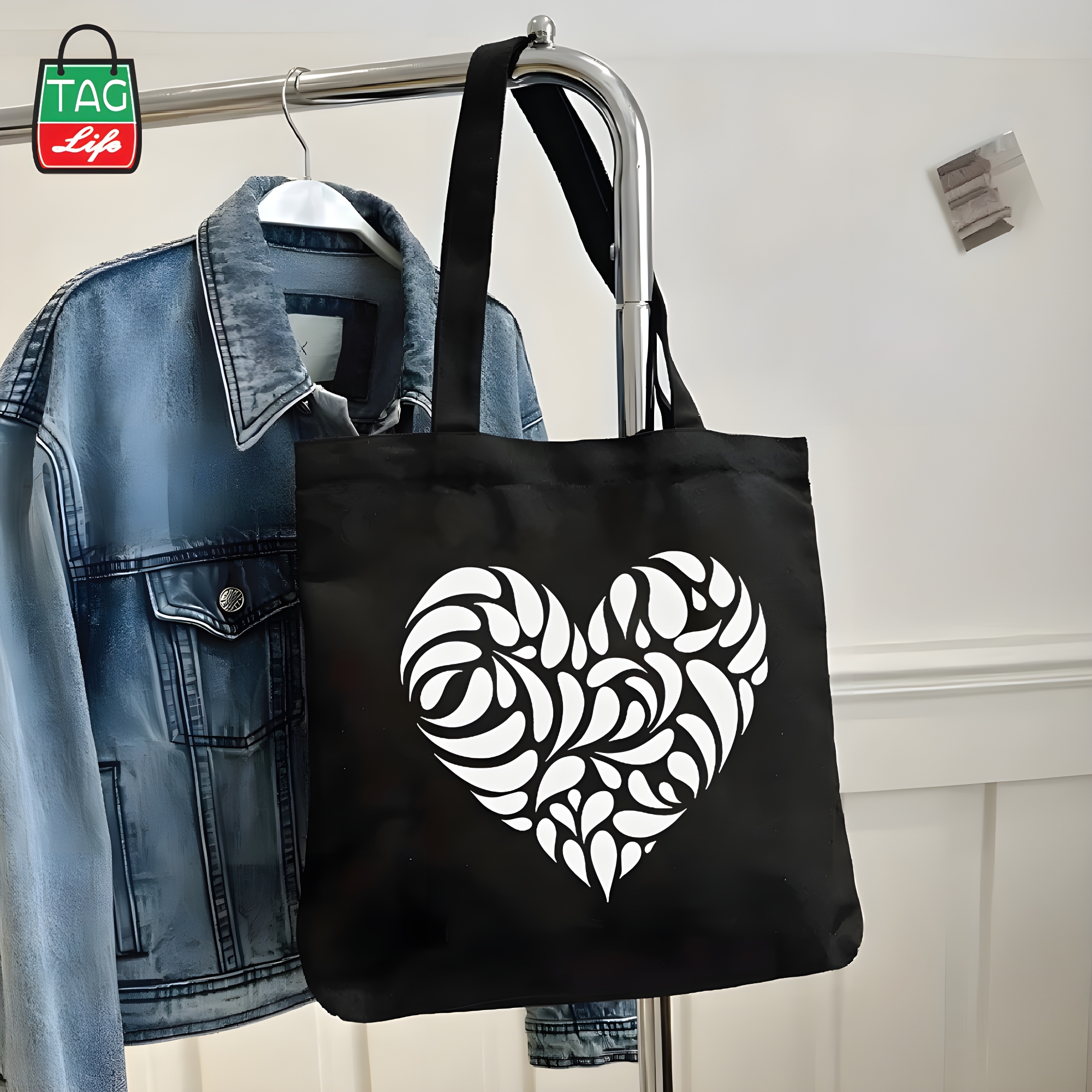 Picture of TAG Lifestyle Canvas Tote Bag/Exclusive Love Design Different Color for girls For University/College/Trendy Fashionable Women
