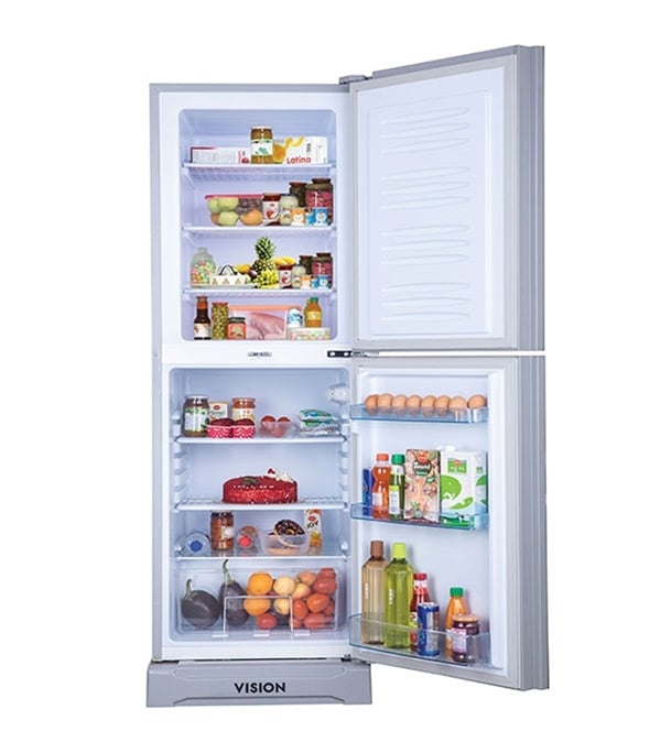 Buy VISION Glass Door Refrigerator RE-185L Mirror Purple Flower at Best Price In Bangladesh