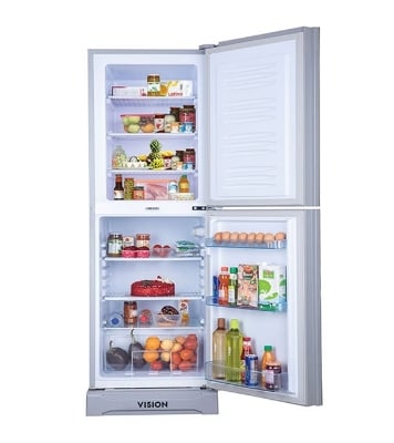 Buy VISION Glass Door Refrigerator RE-185L Mirror Purple Flower at Best Price In Bangladesh