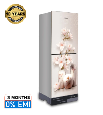 Picture of VISION Glass Door Refrigerator RE-240 Liter Vase W Magnolia Flower Top Mount