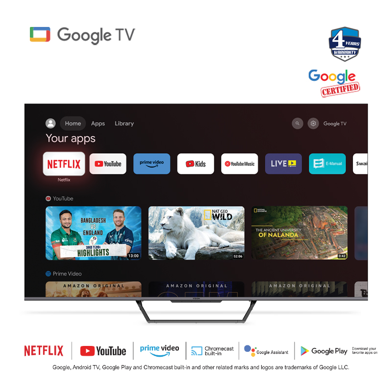 Picture of VISION 55" QLED TV Google Android 4K PQ1Galaxy Pro