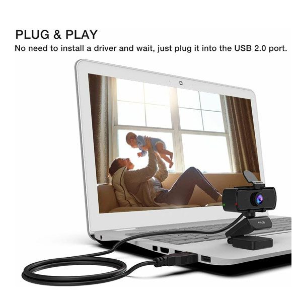 Picture of Fifine K420 Webcam 1440P, 2K Web Camera With Privacy Cover & Tripod \ No product will be return after The Seal is broken