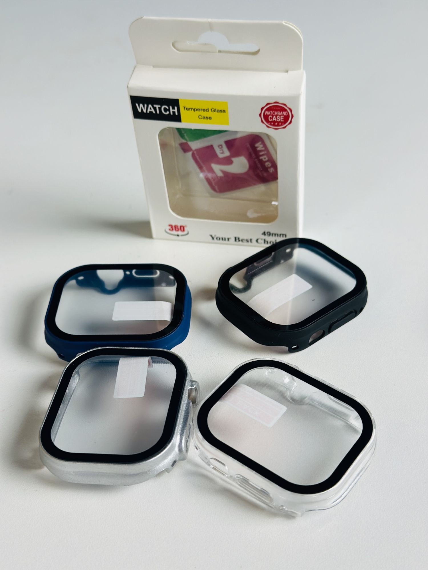 Picture of 49mm Smartwatch Premium Tempered Glass Case – Black Color