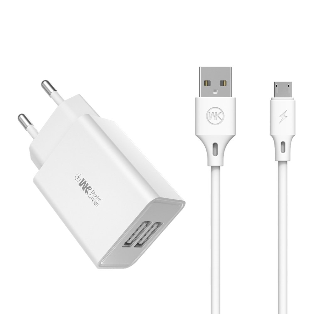 Picture of WK Design wall charger 2x micro USB (WP-U56) \ No product will be return after The Seal is broken
