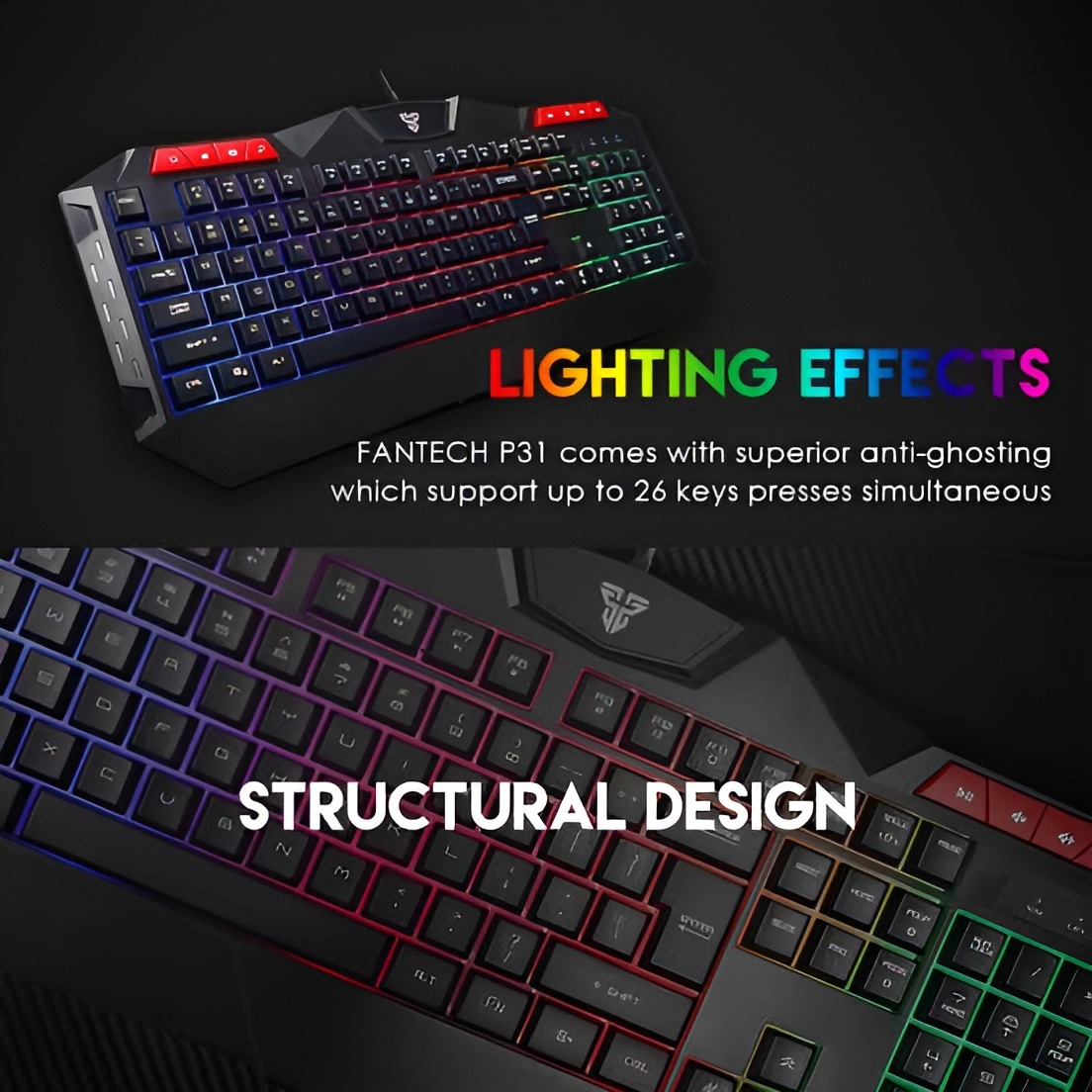 Picture of Fantech P31 Keyboard, Mouse & Mousepad 3 In 1 Gaming Combo \ No product will be return after The Seal is broken