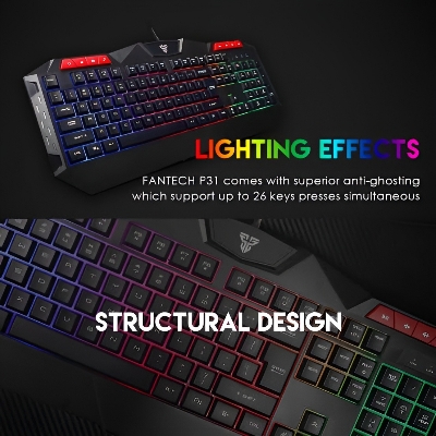 Picture of Fantech P31 Keyboard, Mouse & Mousepad 3 In 1 Gaming Combo \ No product will be return after The Seal is broken